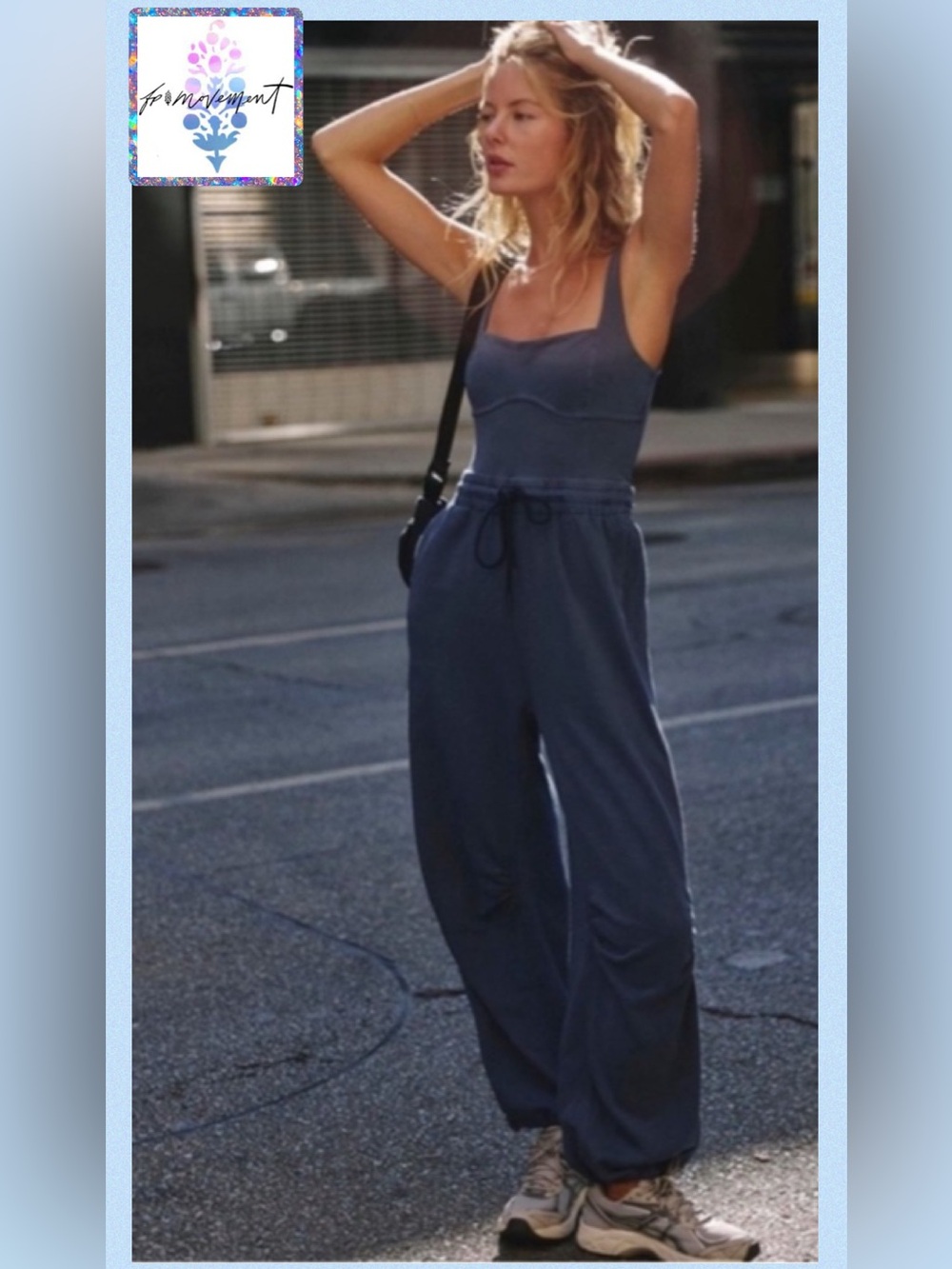 FP Movement by Free People Inbound Onesie Blue Gray Jumpsuit XS